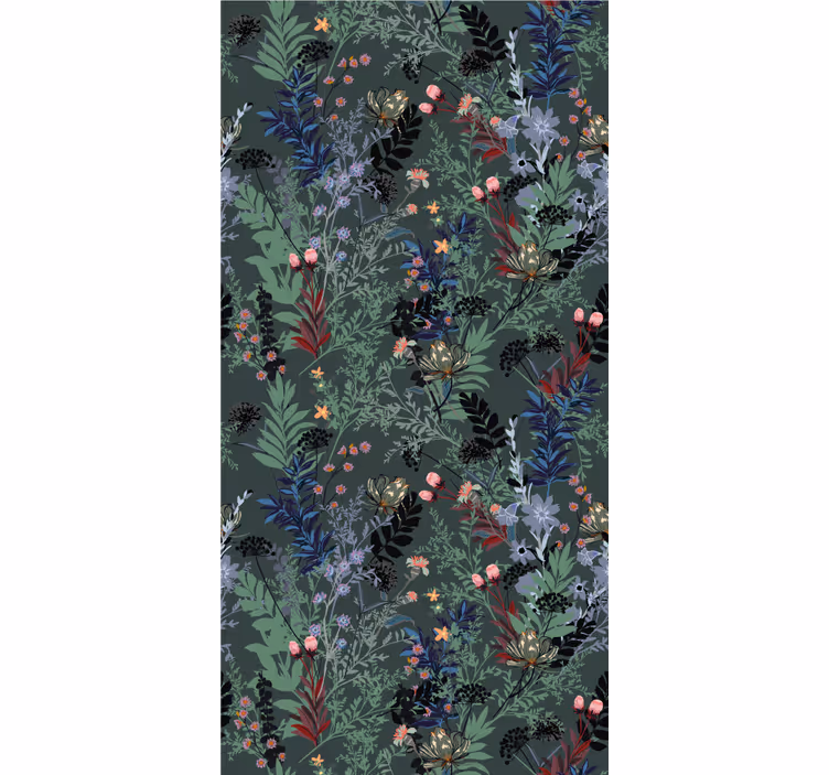 Nattjungel tapet blomster - Tenstickers