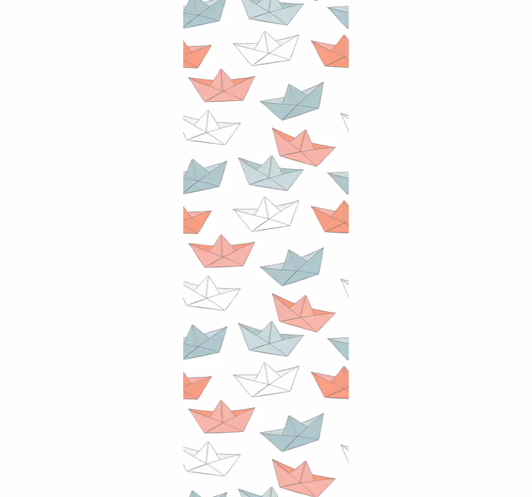 Origami båtmønster tapet barn - Tenstickers