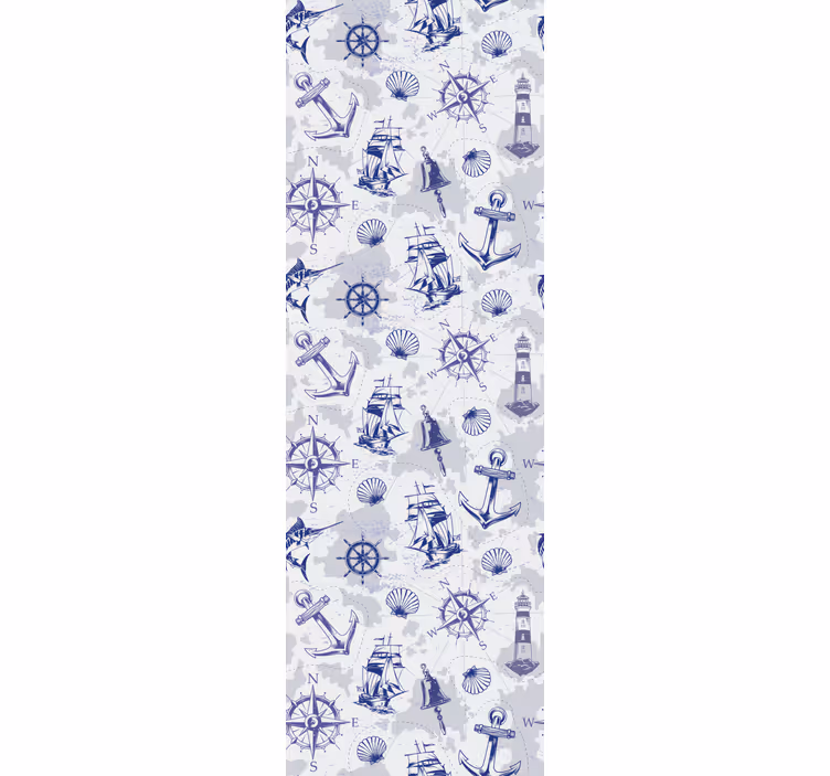 Nautiske temaelementer tapet byer - Tenstickers