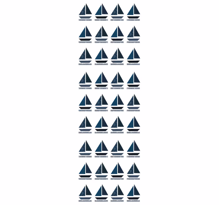 Seilbåtmønster tapet tilpasset - Tenstickers