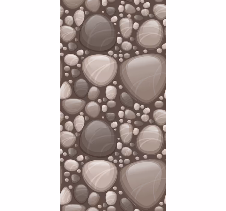Glatt rullestein arrangement tapet stein - Tenstickers