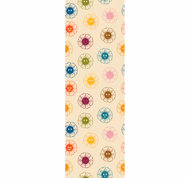 Muntre blomstermønstre tapet blomster - Tenstickers