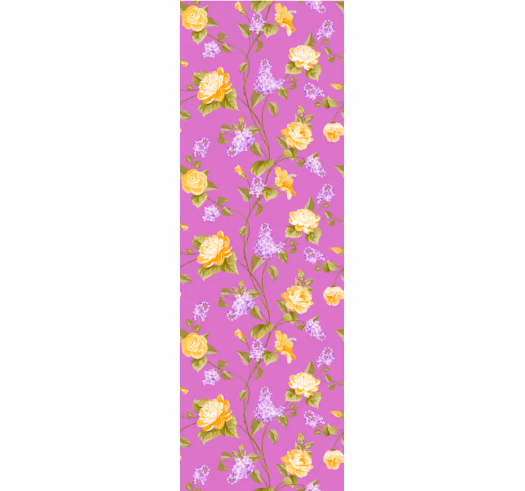 Delikat rosa mønster tapet blomste - Tenstickers