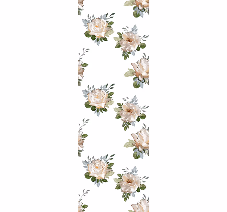 Elegante gyldne roser tapet blomster - Tenstickers