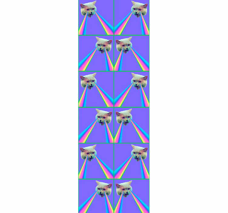Vaporwave laser katt tapet - Tenstickers