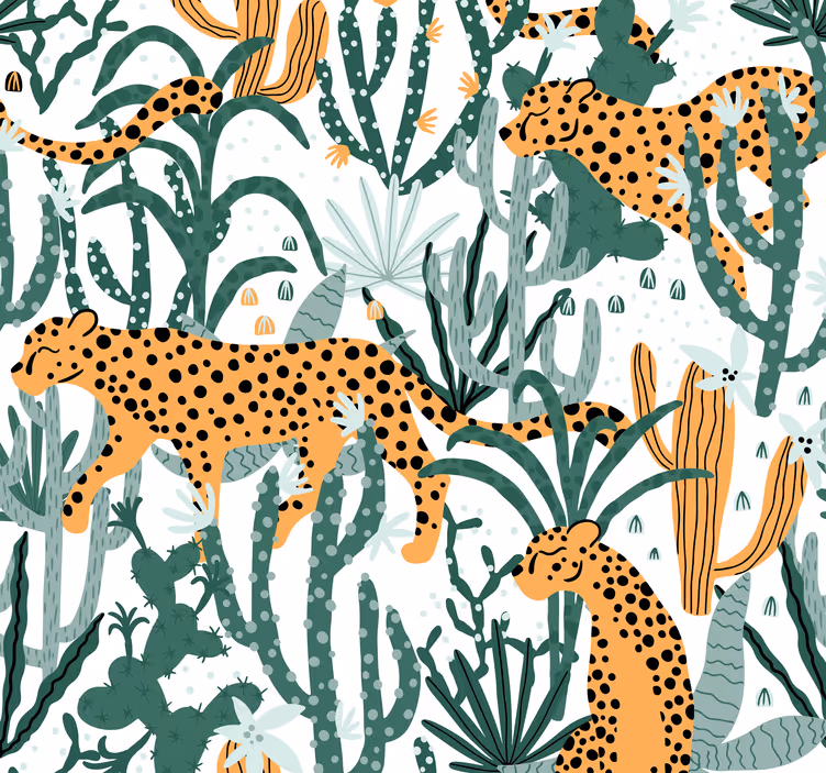 Leoparden i jungelen tapet - Tenstickers