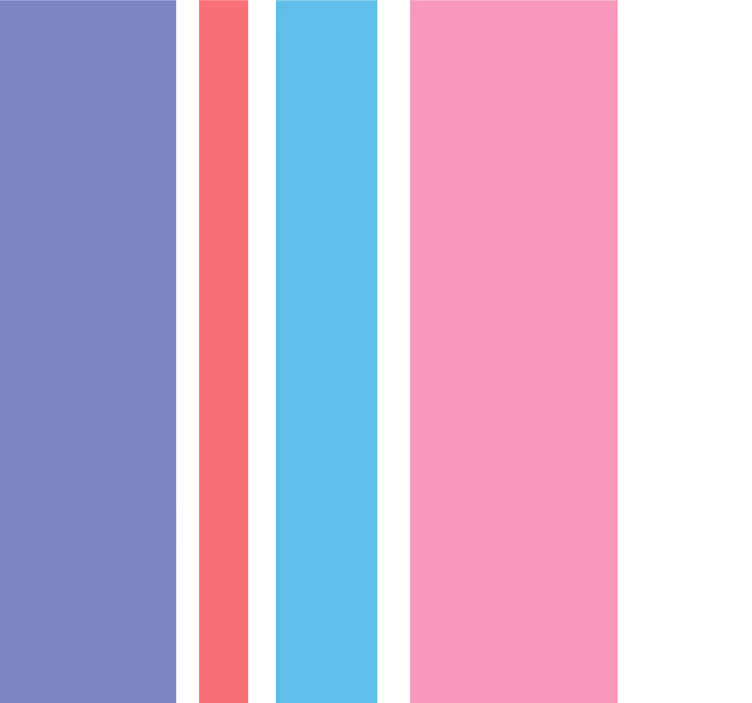 Lilla og rosa tapet vertikalt - Tenstickers