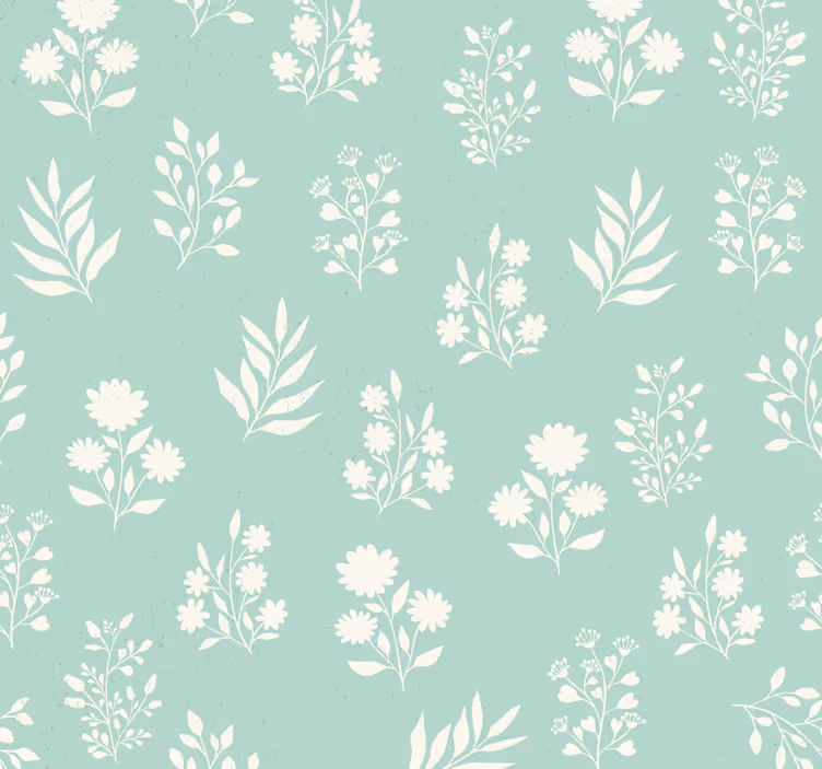 Små blomstermønster giftemål tapet - Tenstickers