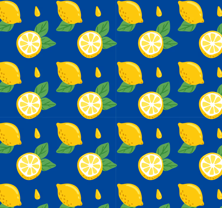 Sitrus mønster design tapet natur - Tenstickers