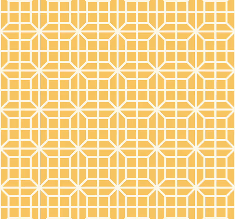 Geometrisk mønster gule tapet - Tenstickers