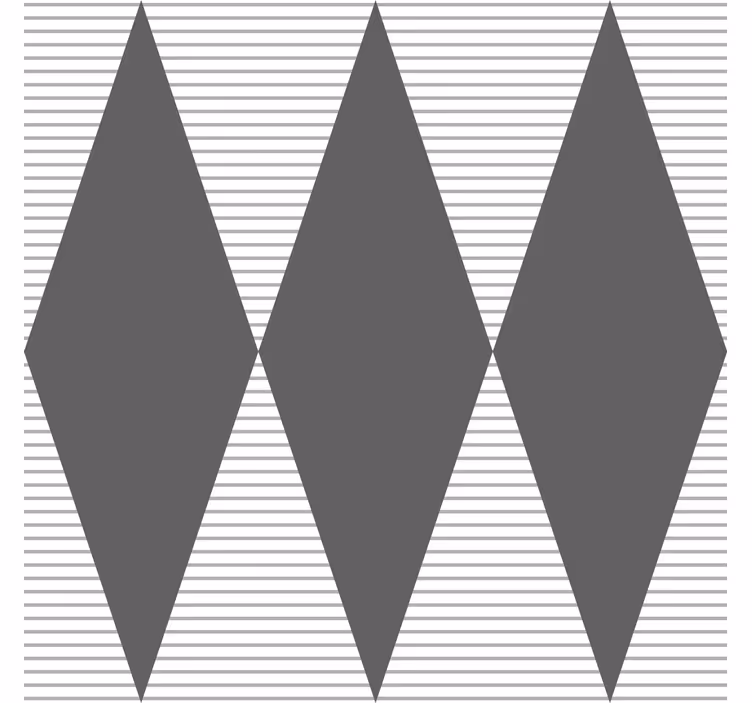 Grått diamantmønster geometrisk tapet - Tenstickers