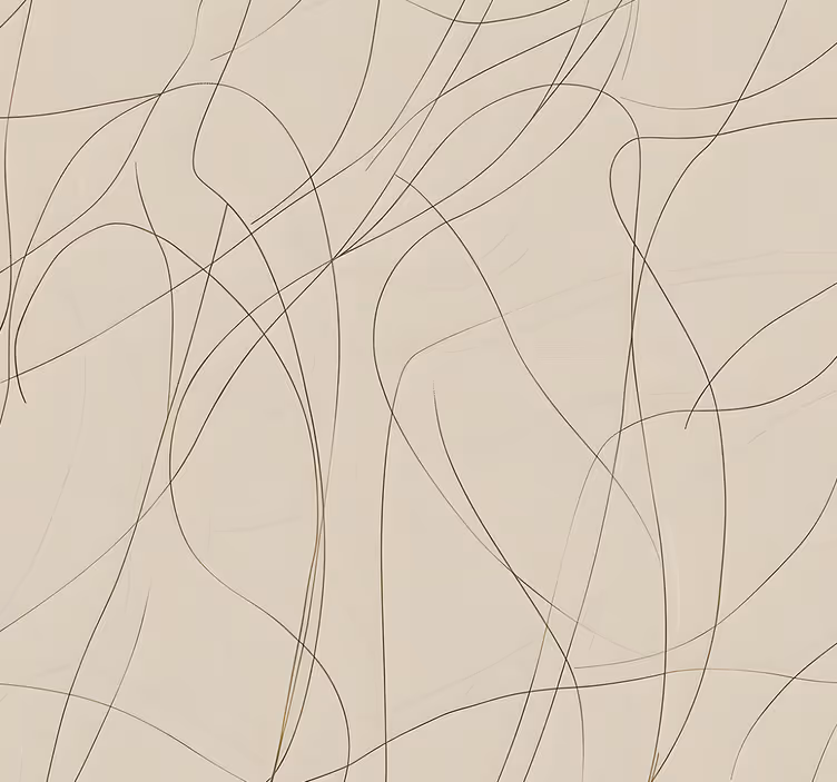 Beige design fine linjer abstrakte tapet - Tenstickers
