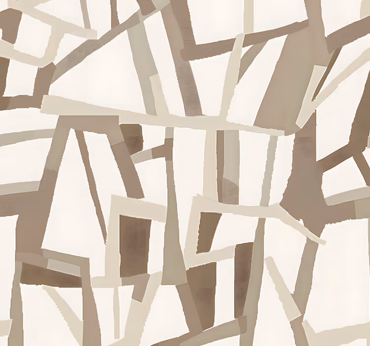 Beige nordisk stil abstrakte tapet - Tenstickers