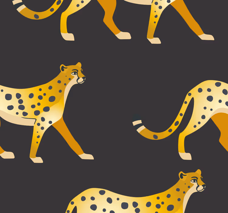 Gylne pantere tapet svart - Tenstickers