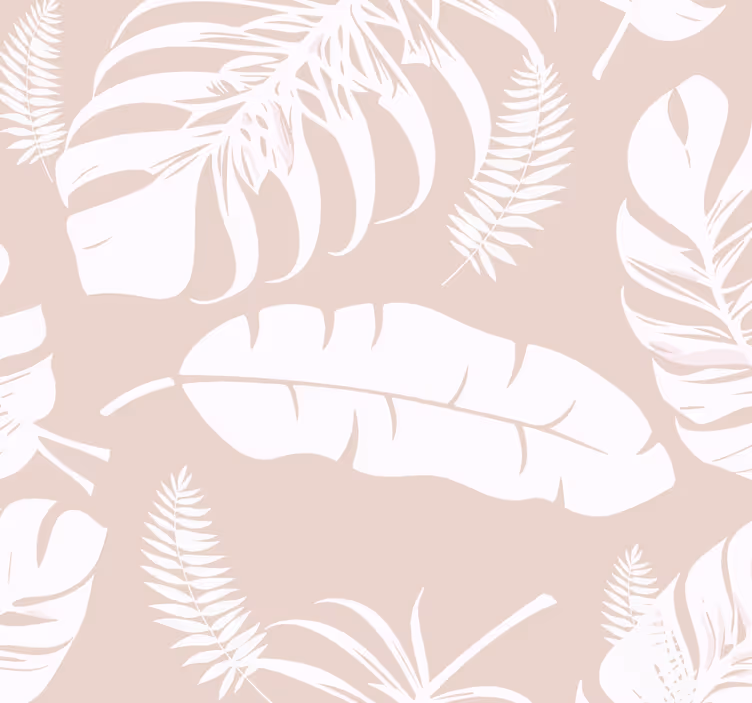 Bananblader tapet beige - Tenstickers