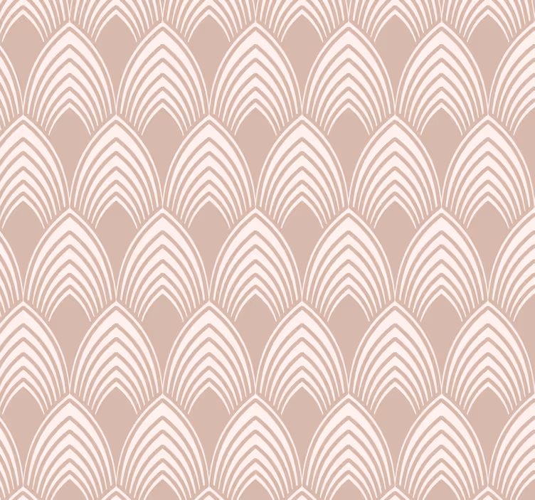 Vintage geometrisk design tapet rosa - Tenstickers