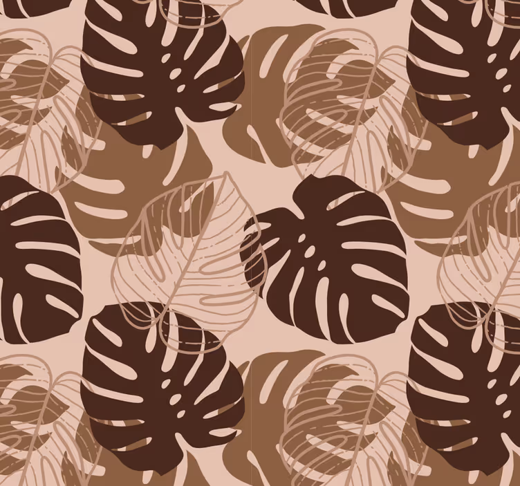 Monstera motiv tapet grønne blader - Tenstickers