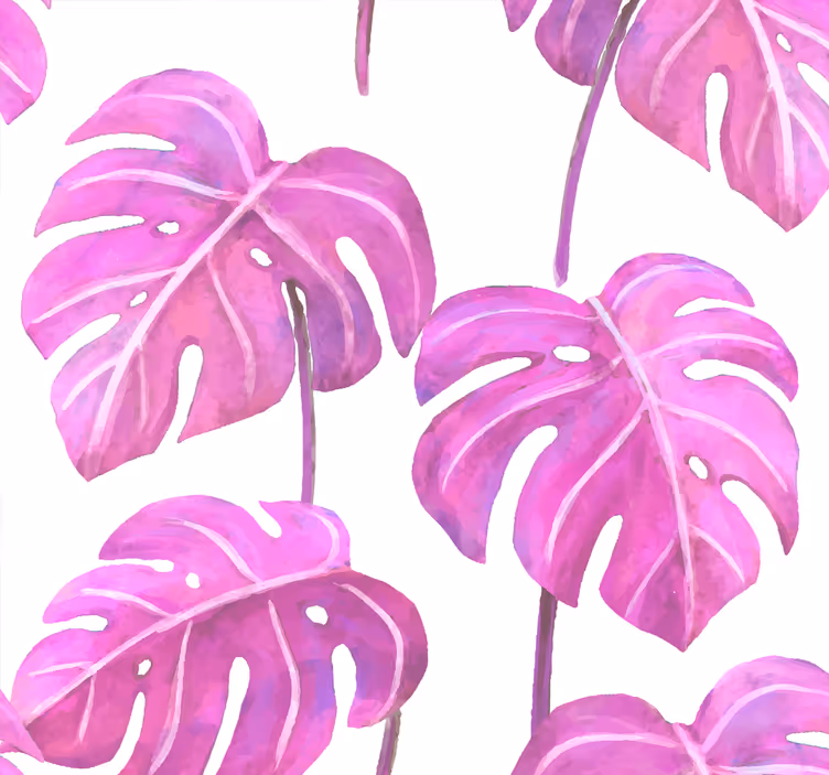 Monstera deliciosa tapet grønne blader - Tenstickers