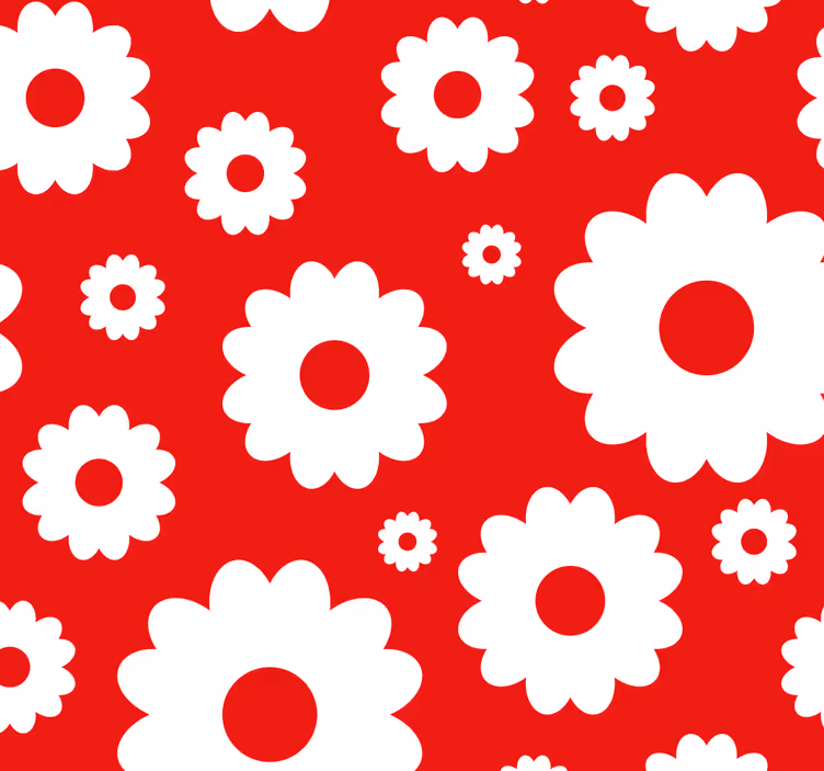 Visning av blomstermotiv tapet blomster - Tenstickers