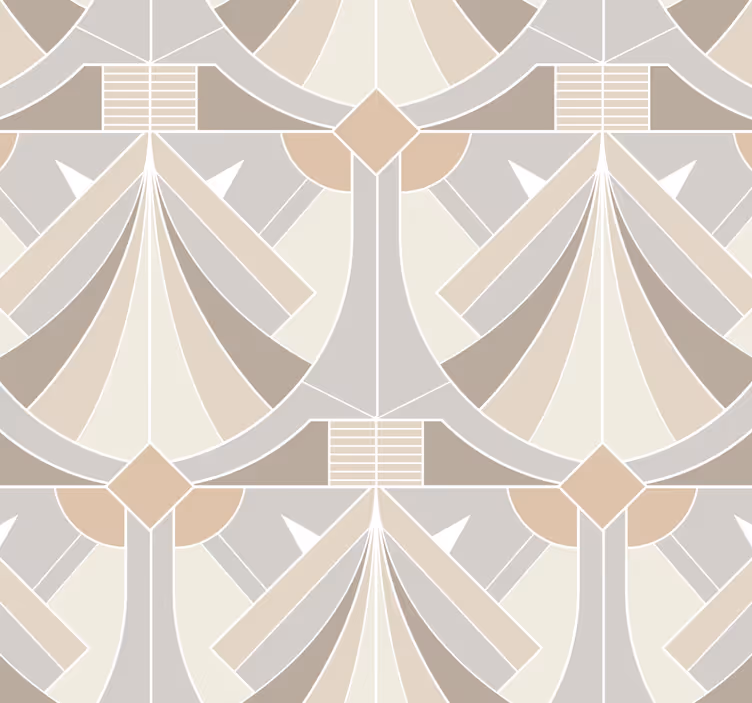 Art deco geometrisk design tapet inngang - Tenstickers