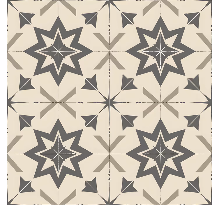 Beige stjerneklart design tapet fliser - Tenstickers