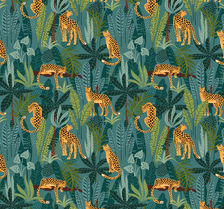 3 leopard i jungelen tapet jungel - Tenstickers