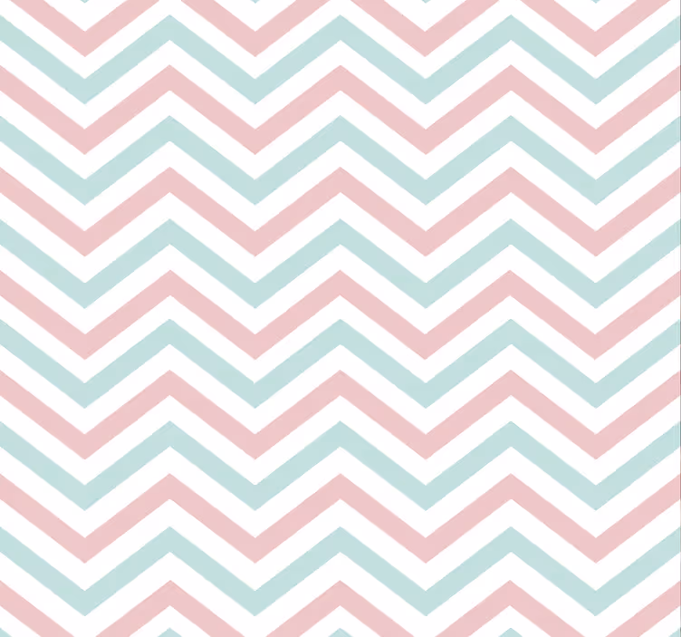 Zigzag pastellfarger stue tapet - Tenstickers