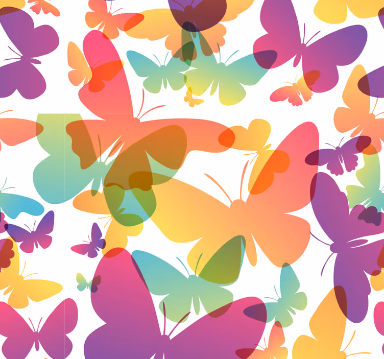Gradient sommerfugler tapet - Tenstickers