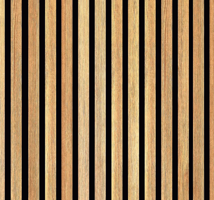 Brune trelameller i trestil i teak tapet tre - Tenstickers