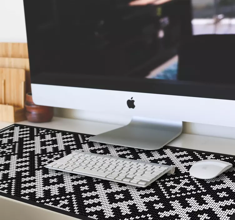 Musematte tekstur geometrisk strikkemønster - Tenstickers