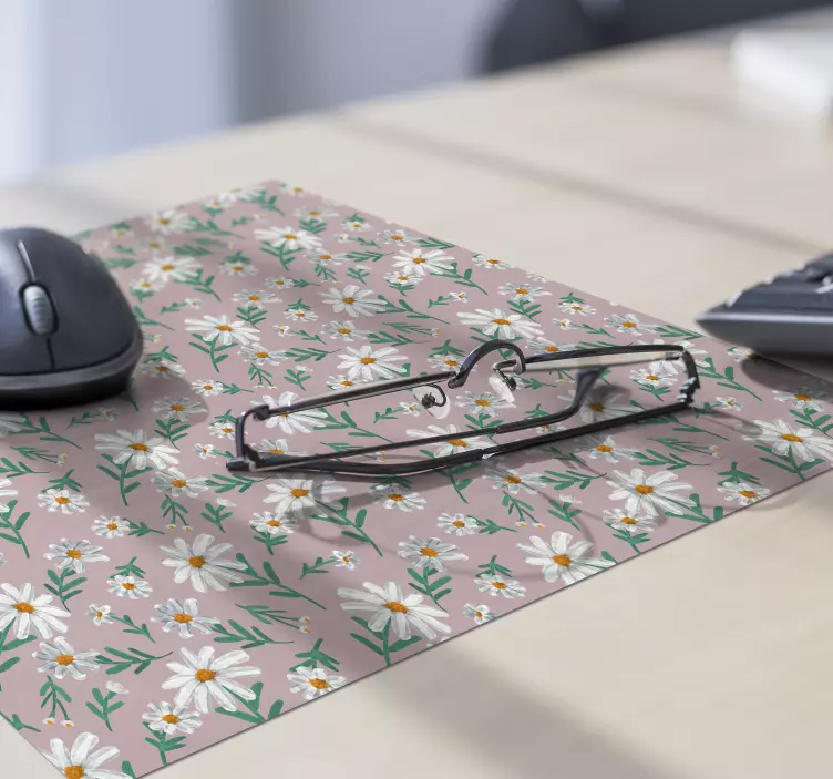 70-talls tusenfryd blomst rosa blomstermus - Tenstickers