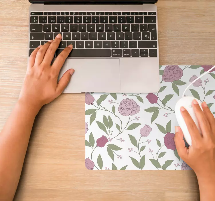 Blekrosa vintage roser musematte original - Tenstickers