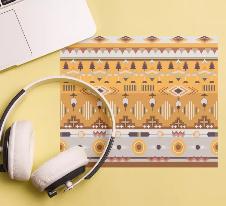 Boho oransje mønster flere musematter - Tenstickers