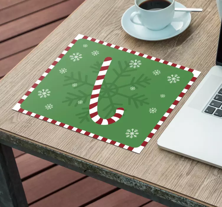 Candy cane julemusepad - Tenstickers