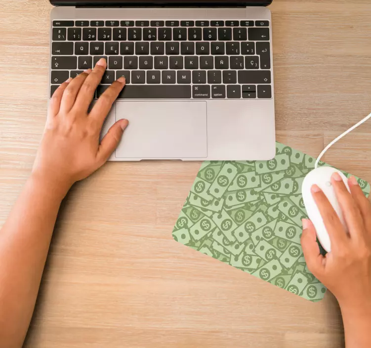 Dollarsedler over hele mønsteret musematte original - Tenstickers