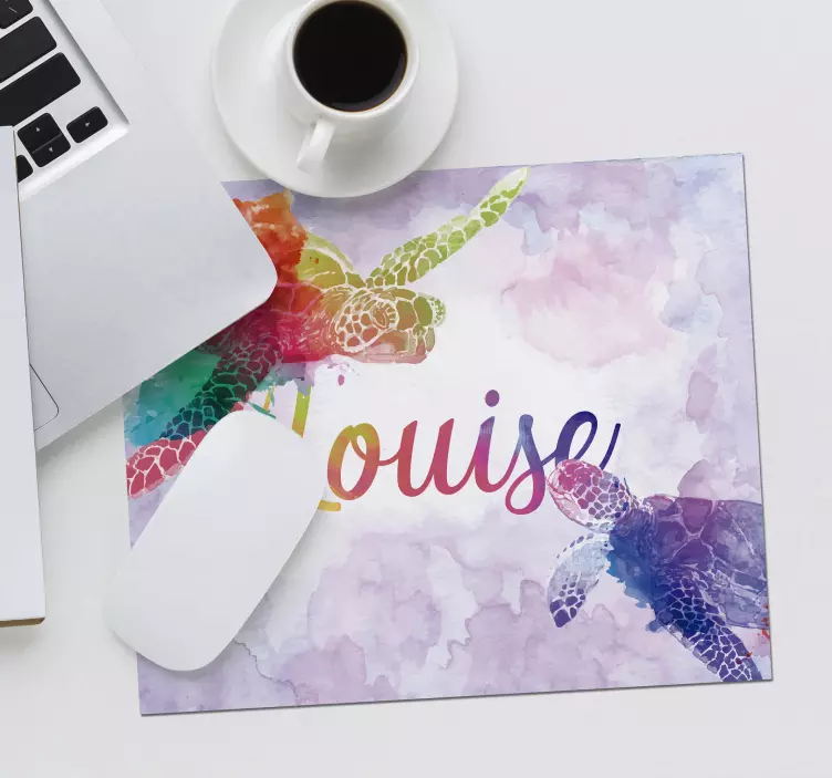 Fargerike skilpadder med navnet musematte - Tenstickers