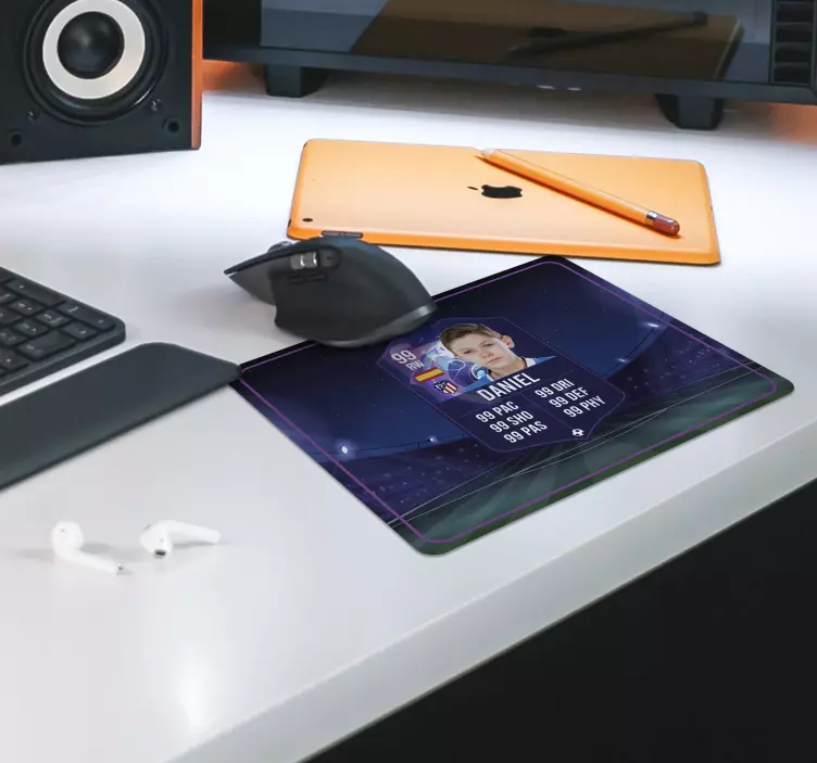 Fotballspillerens kort gaming musematte - Tenstickers