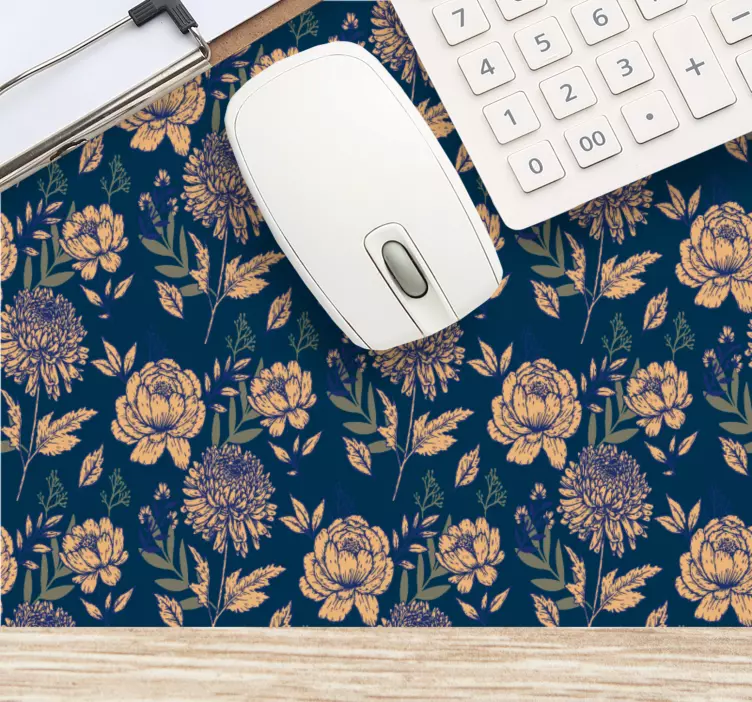 Fransk provinsiell blått og gult mønster musematte original - Tenstickers