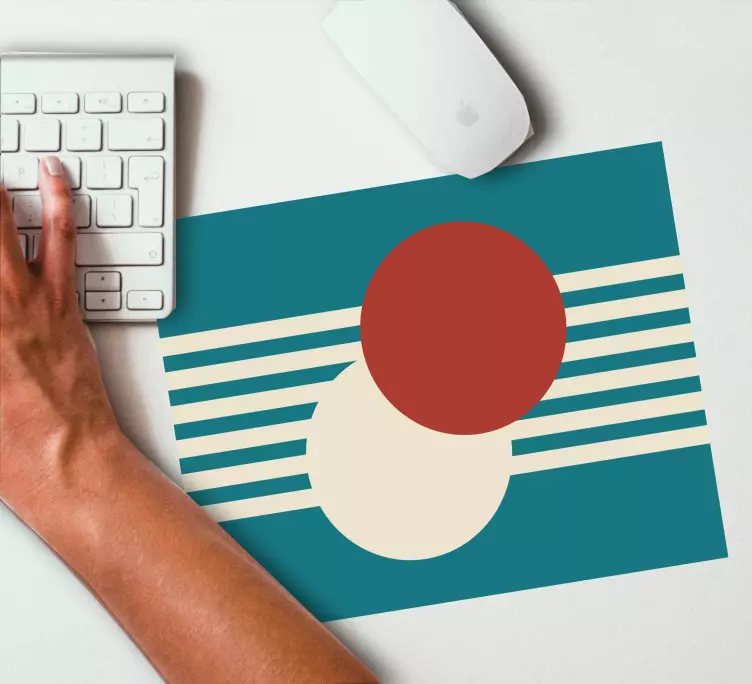 Geometrisk sirkulær komposisjon musematte tekstur - Tenstickers