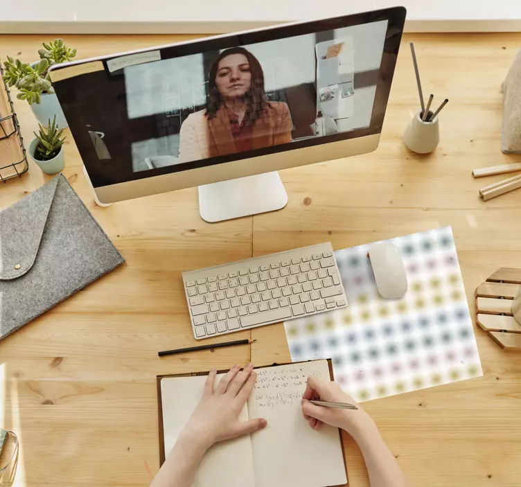 Geometriske fargede prikker musematte tekstur - Tenstickers