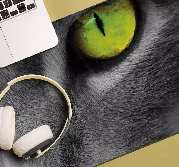 Grønt kattøye original musematte - Tenstickers