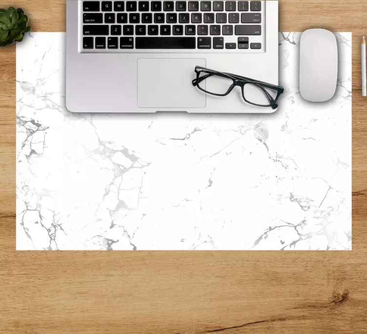 Hvite marmor musematte mønstre - Tenstickers