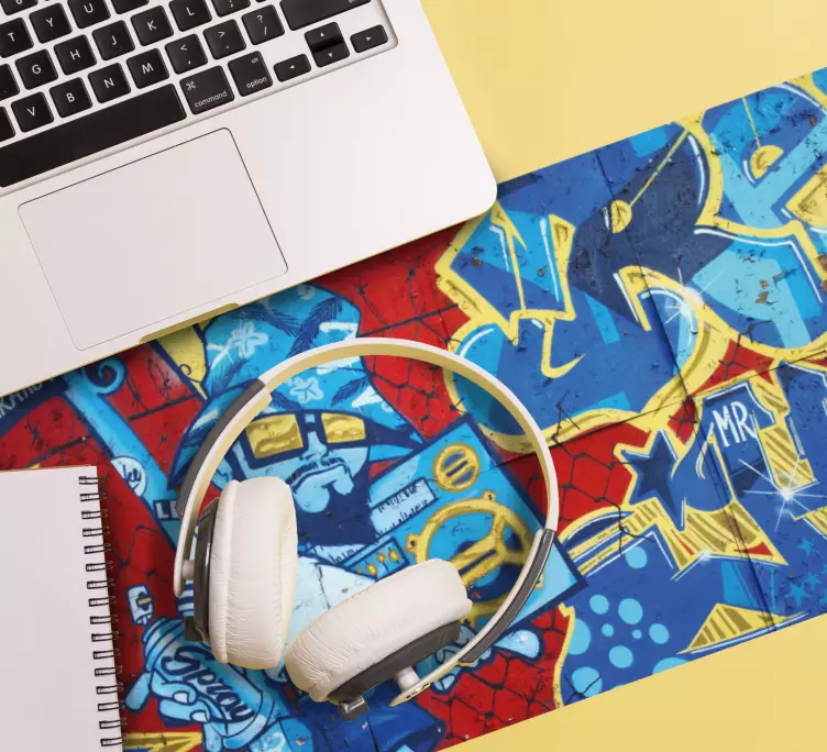 Livlig urban graffiti musematte gaming - Tenstickers