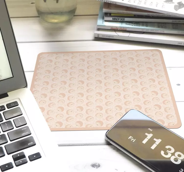 Piggsvin mønster pinnsvin musematte - Tenstickers