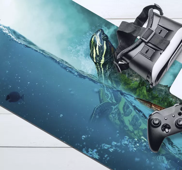 Realistisk svømmeskildpadde original musematte - Tenstickers
