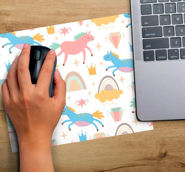 Søte enhjørninger regnbue motiv musematte original - Tenstickers
