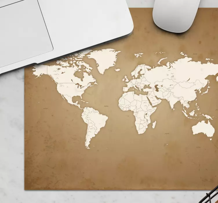 Vintage bakgrunn verdenskart musematte - Tenstickers