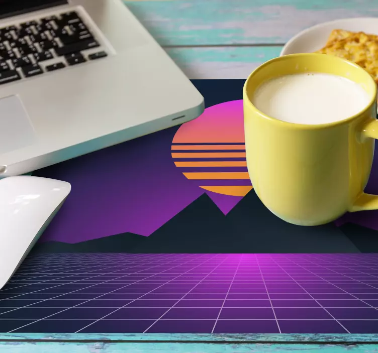 Vintage og retro sun 70-tallet solmusematte - Tenstickers