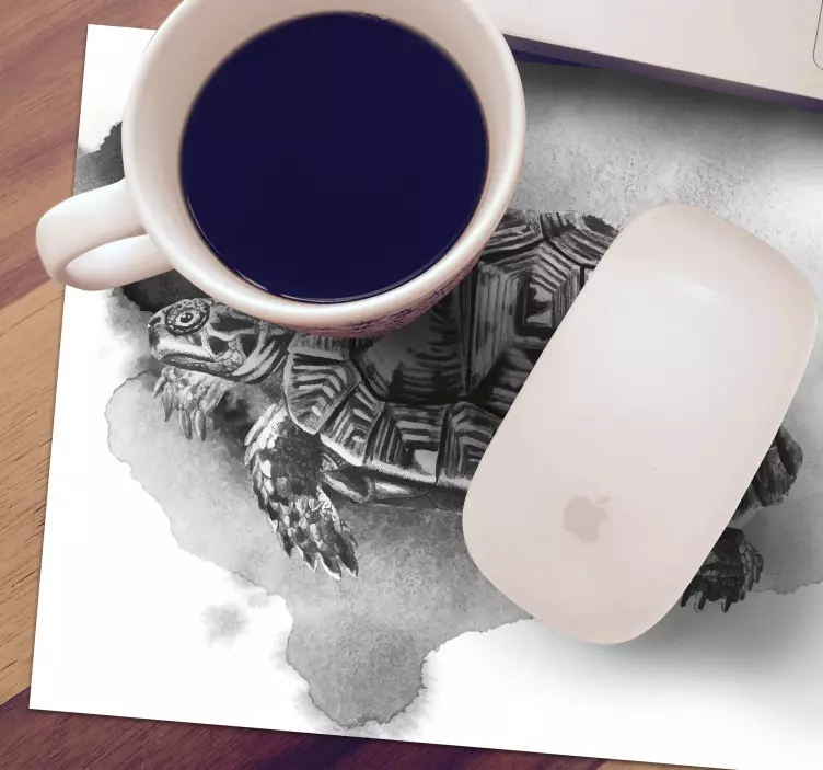 Vintage skilpadde bilde musematte - Tenstickers