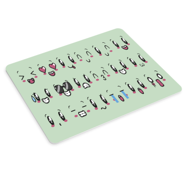 Musematte original med ansikter og uttrykk - Tenstickers